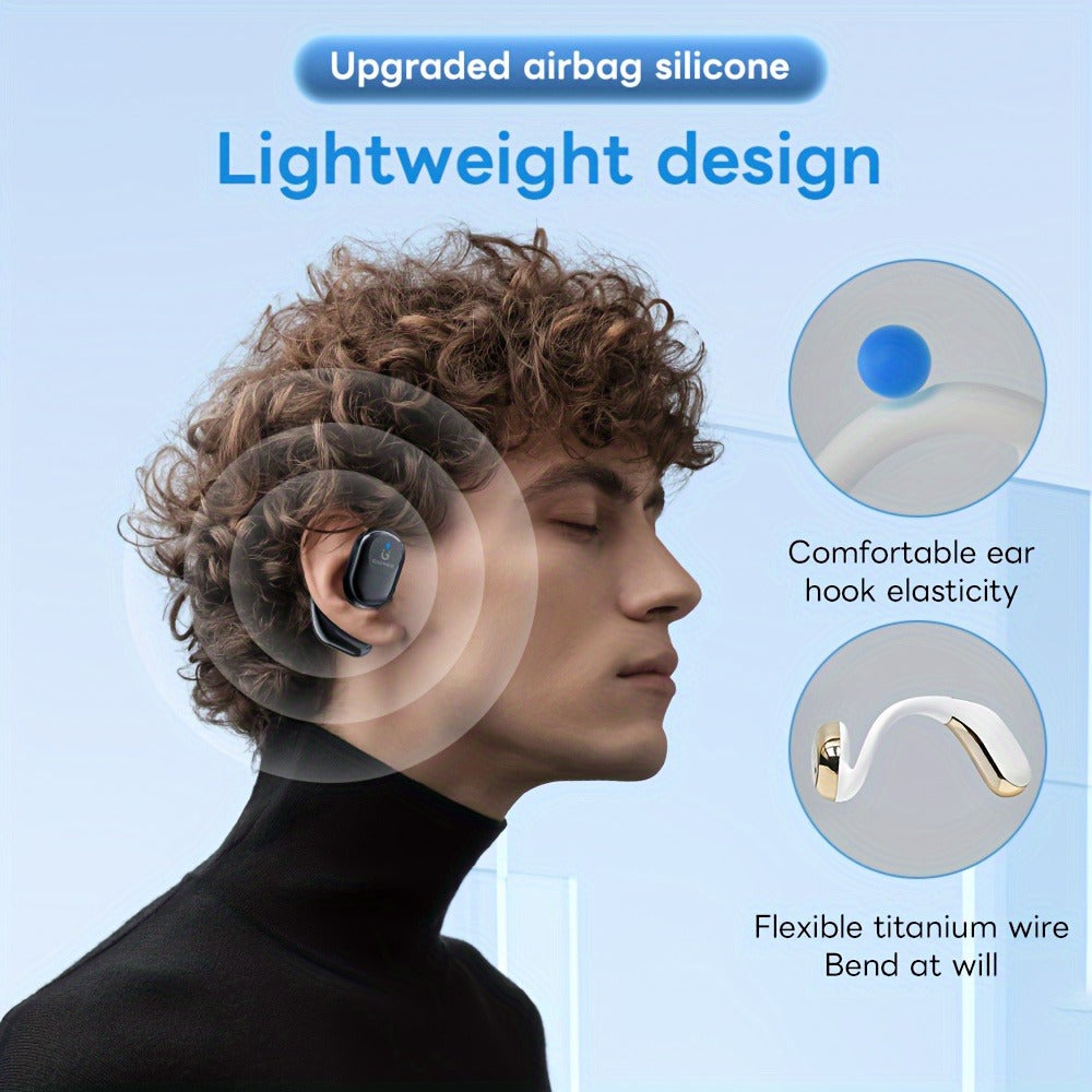 Gionee 90° Suspension Sport Earhook Wireless Earphones, Digital Display Charging Case Noise Cancelling HD Sound