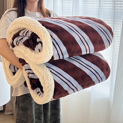 400-450 GSM Flannel Blanket with Plush-Look Lining, 16 Pattern Choices and Four Size Labels
