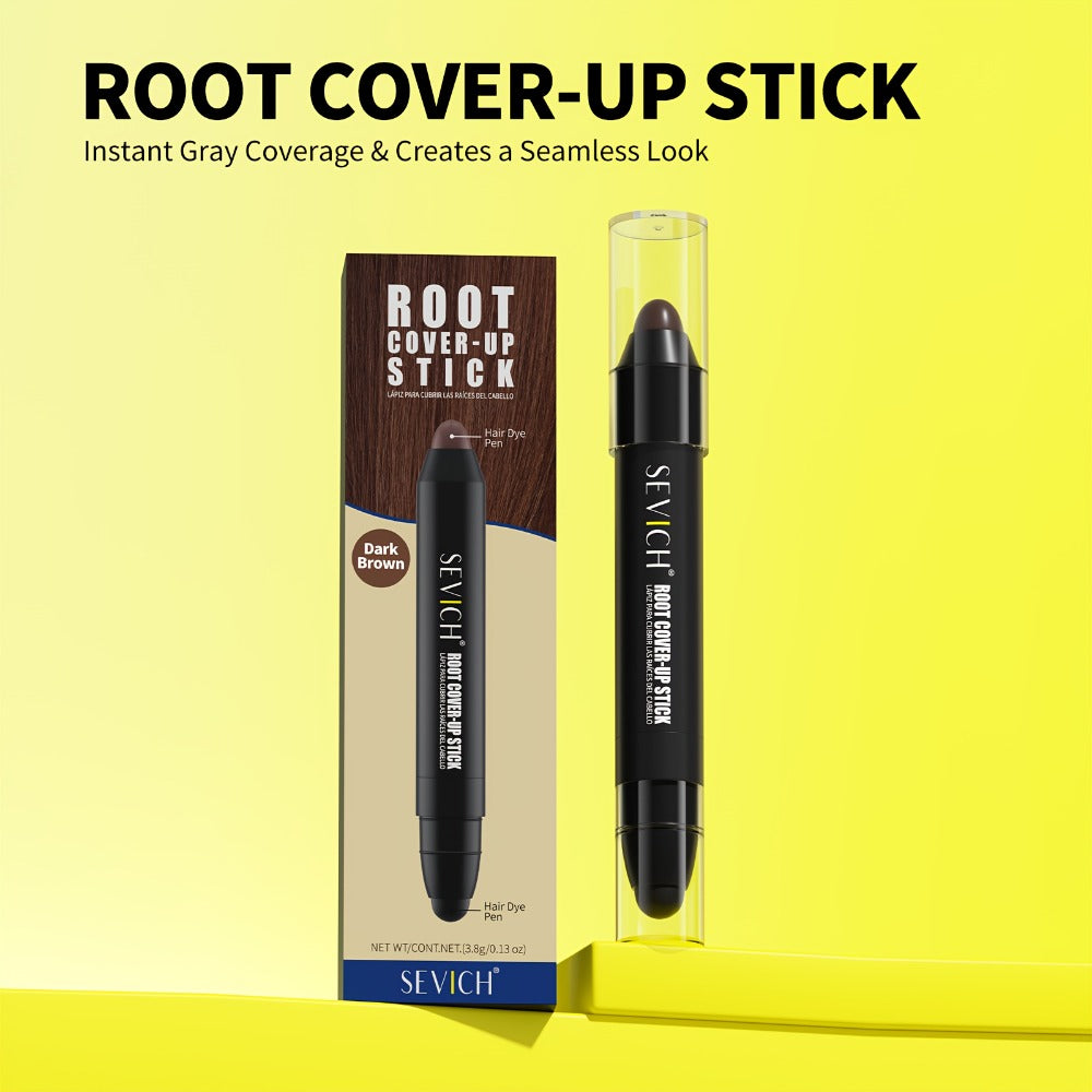 Gray Hair Root Touch Up Pen for Men, Instant Coverage Beard & Hairline Dye Stick, No-Mix Precision Applicator