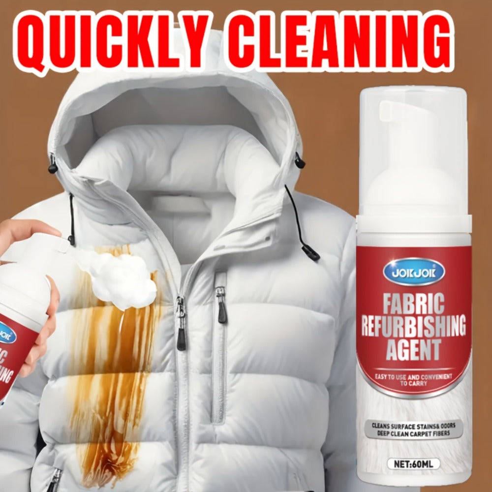 Fabric & Upholstery Cleaner Spray 2.03oz with Towel, Deep Stain Remover for Carpet, Sofa & Car Interior