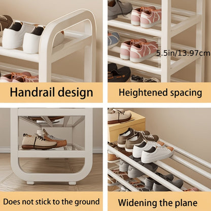 Shoe Rack 5-Tier Narrow Floor Organizer for Up to 18 Pairs in Black or White Tool-Free Options
