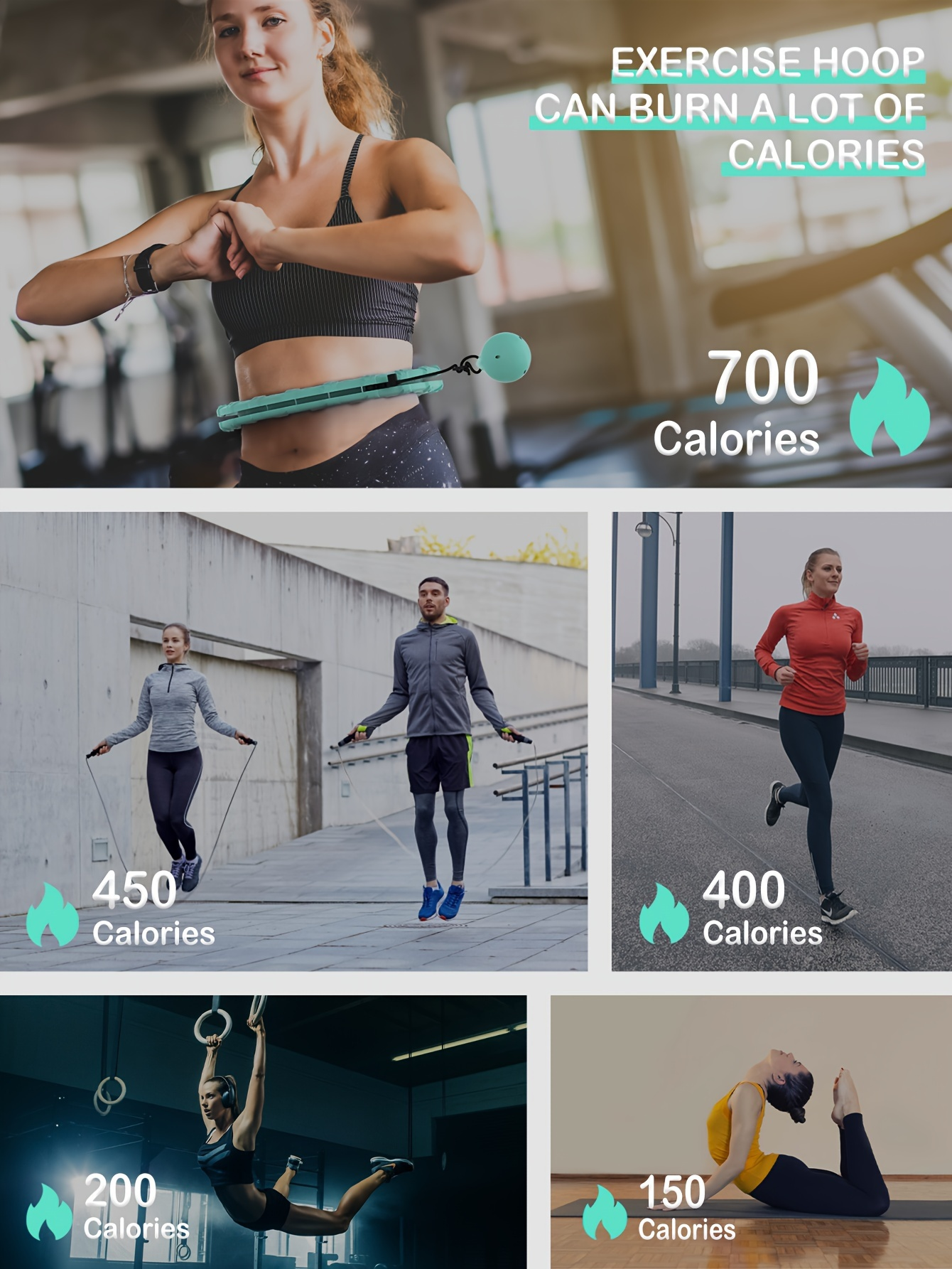 Weighted Hula Hoop Exercise Ring 69" – Smart Pilates Circle with 30 Detachable Knots, Plus Size Adjustable Fitness Hoop for Adults