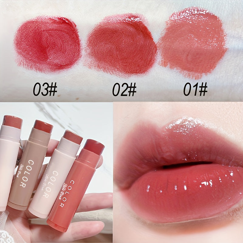Glossy Lipstick Set 3 Pack for Women, Nourishing Formula, Lip Liner Effect, Buildable Color All Skin Tones