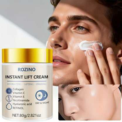 Collagen Niacinamide Face Neck Cream Instant 5-Second Lift Tightening Dark Circles Puffiness ROZINO All Skin Types Sensitive Skin 80g