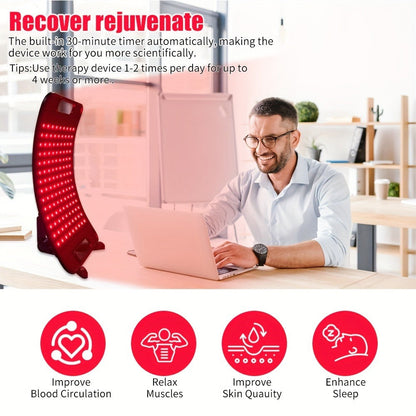 104-LED Red and Near-Infrared Light Panel with 15 x 8.6-Inch Silicone Face, Floor Stand and Articulating Arm