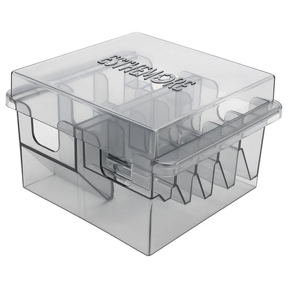 Barber Tool Organizer 8-Slot Clear Plastic Storage Box for Hair Clippers Scissors & Grooming Accessories – Transparent Salon Organizer