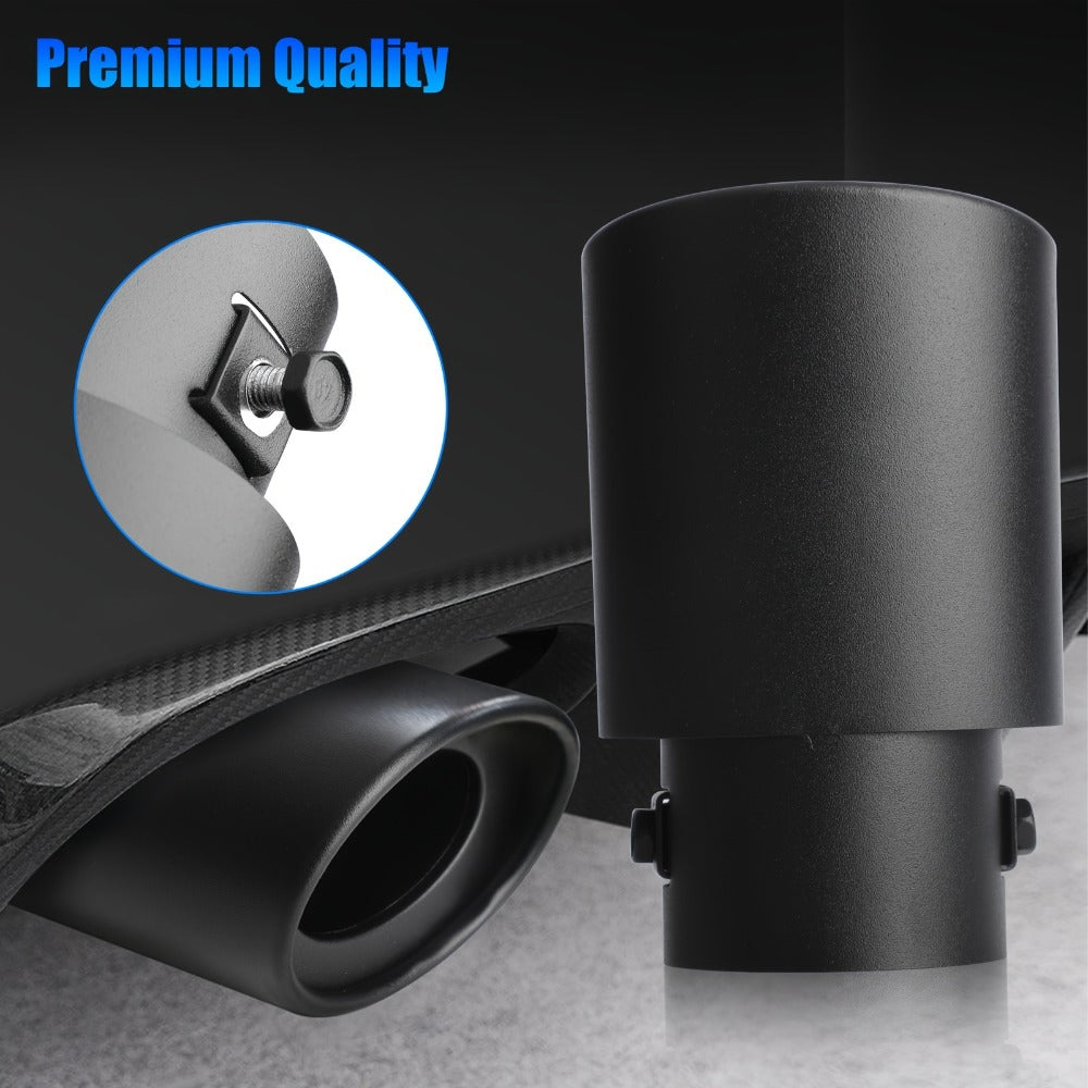Exhaust Tip Stainless Steel – Universal Fit 1.5"-2.4" Pipe | Muffler Tail Pipe Tip for Cars & Trucks | Noise Reduction & Performance