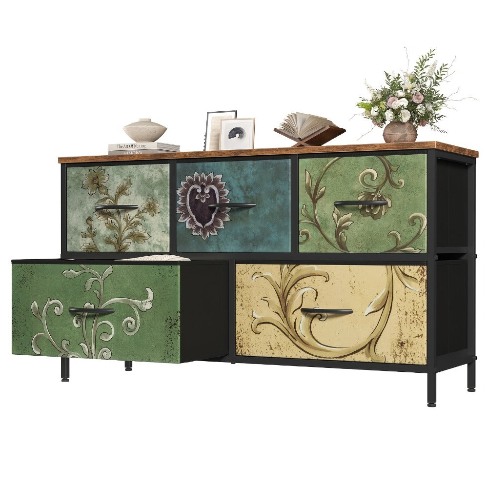 5-Drawer Metal Dresser with Multiple Color Options for Bedroom detail image - detail view 13