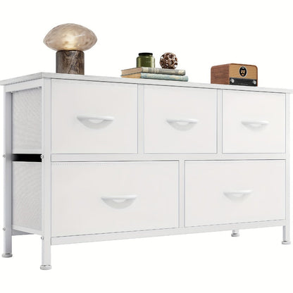 5-Drawer Wide Dresser with Multiple Color Options, Drawer Storage Cabinet detail image - detail view 7
