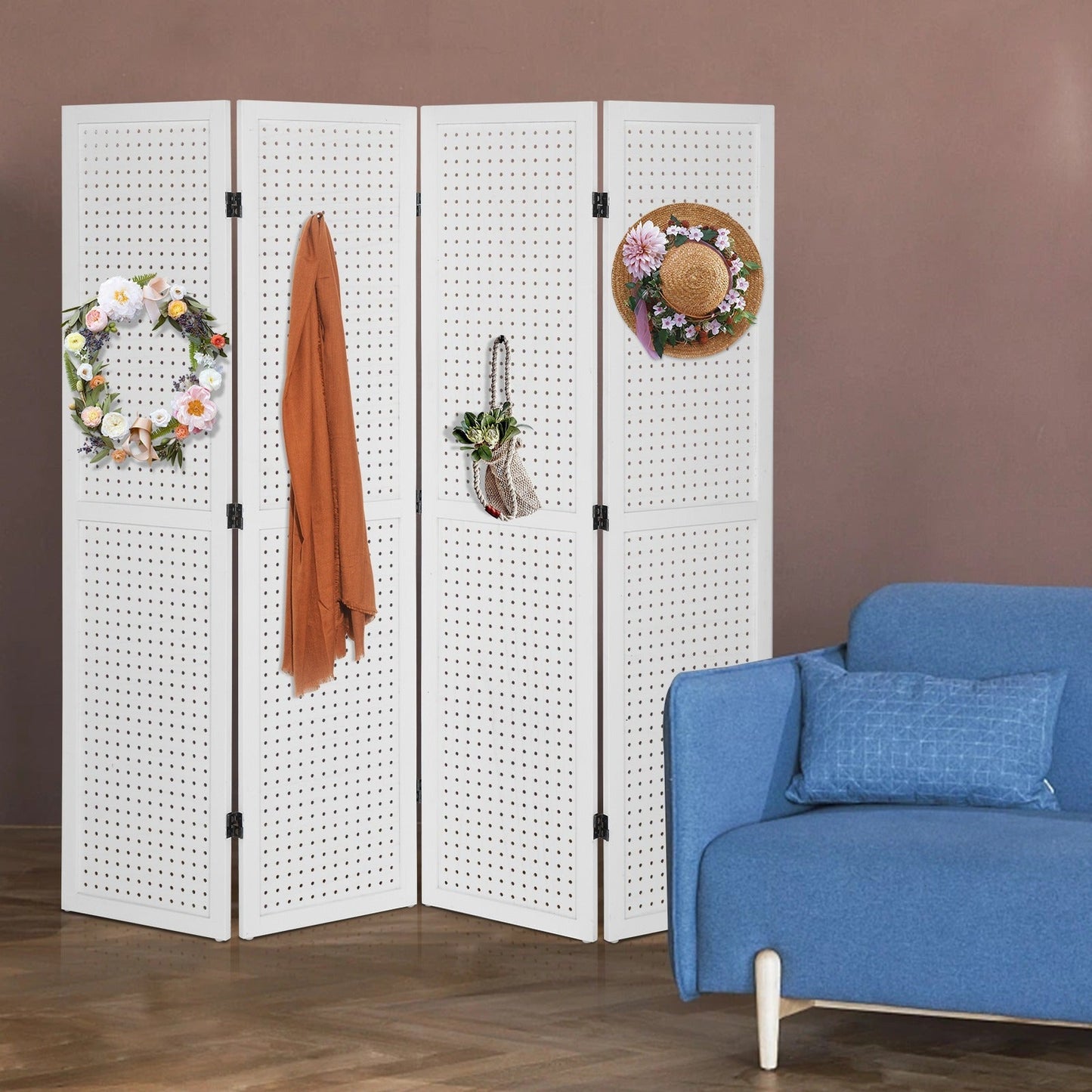 5-Foot Freestanding Room Divider with Added Privacy for Privacy and Space Definition detail image - detail view 21