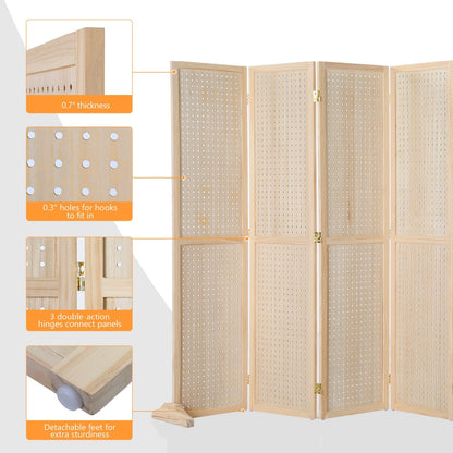 5-Foot Freestanding Room Divider with Added Privacy for Privacy and Space Definition detail image - detail view 47
