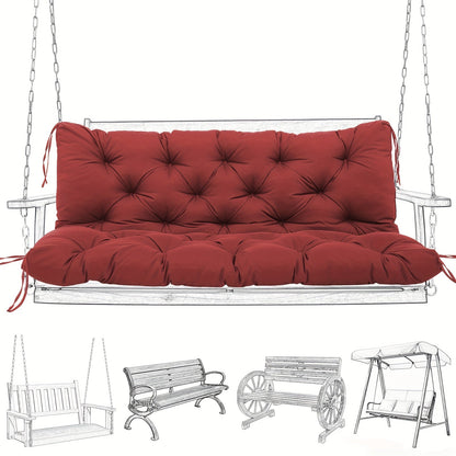 Outdoor Swing Cushion shown in the Burgundy, 60 x 40 x 5 inches option