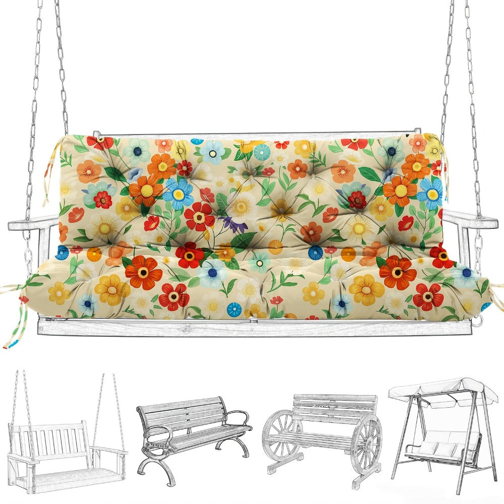 5-Inch Outdoor Swing Cushion with Waterproof Protection and Memory Foam for Patio detail image - detail view 15