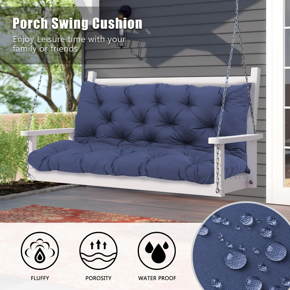 5-Inch Outdoor Swing Cushion with Waterproof Protection and Memory Foam for Patio detail image - detail view 17