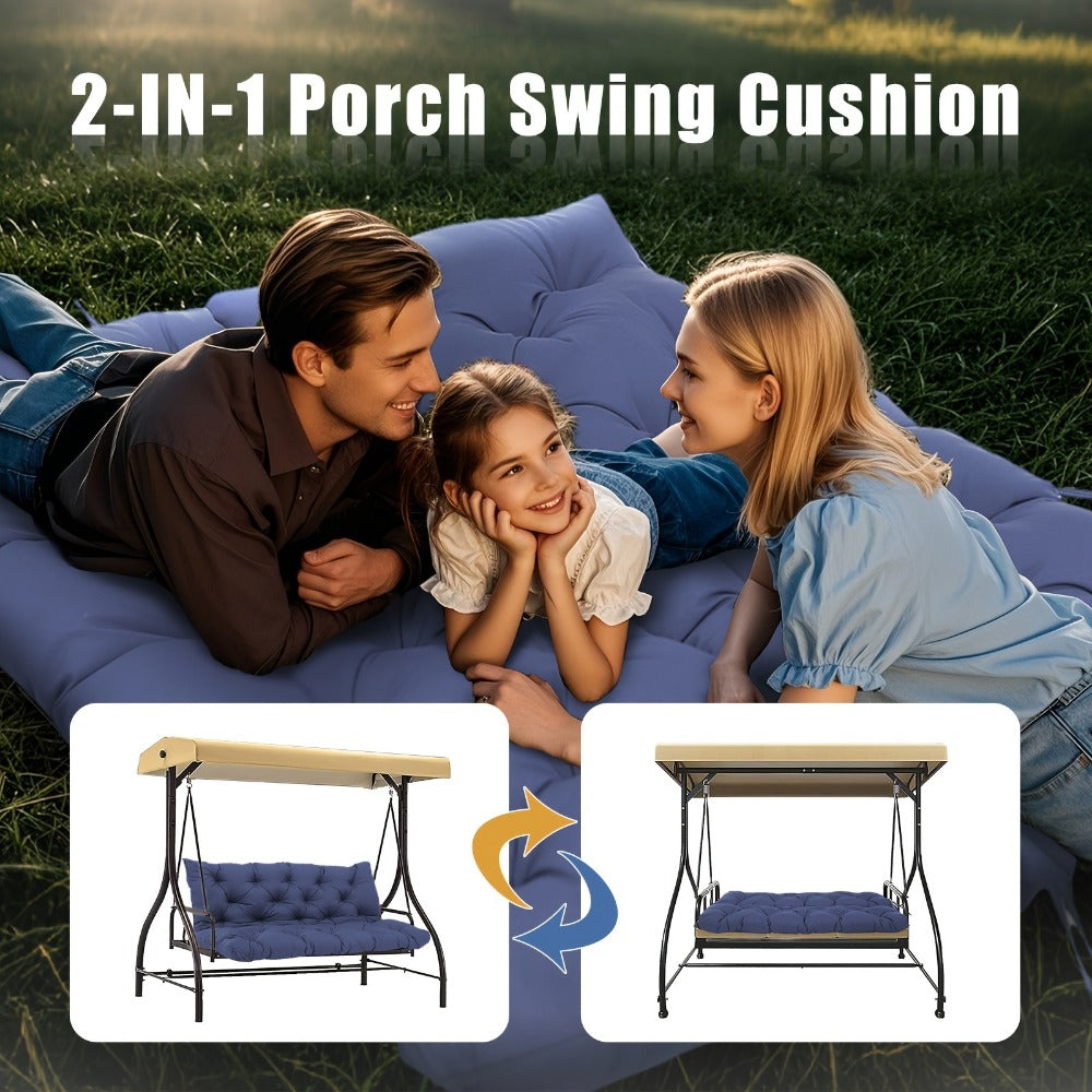 5-Inch Outdoor Swing Cushion with Waterproof Protection and Memory Foam for Patio detail image - detail view 19