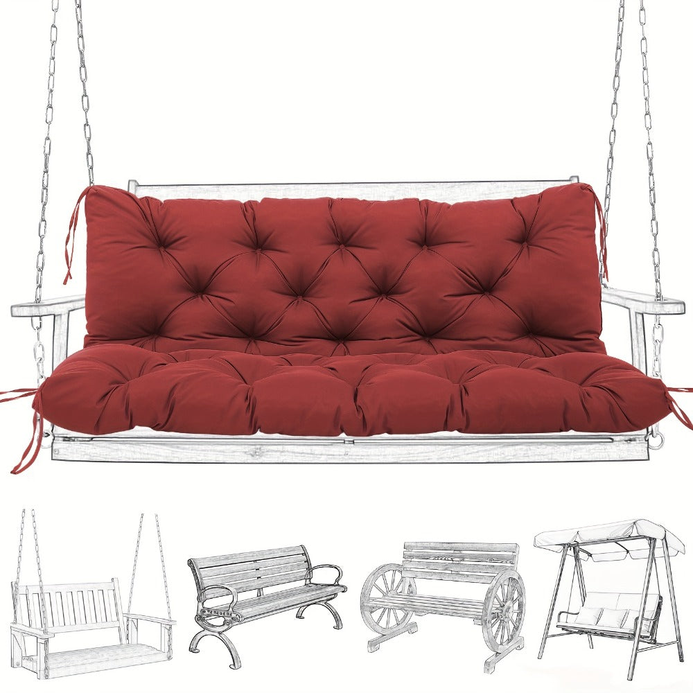 5-Inch Outdoor Swing Cushion with Waterproof Protection and Memory Foam for Patio detail image - detail view 3