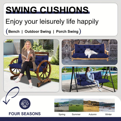 5-Inch Outdoor Swing Cushion with Waterproof Protection and Memory Foam for Patio detail image - detail view 7