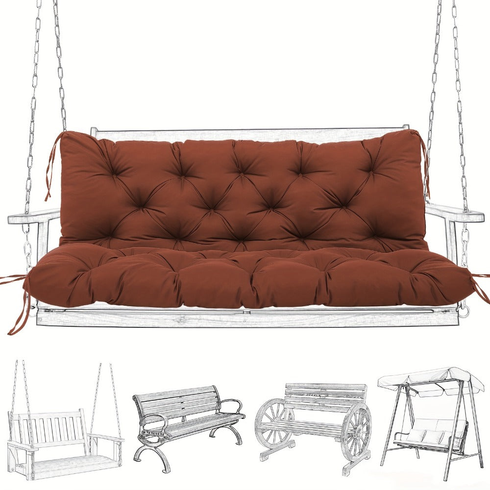 5-Inch Outdoor Swing Cushion with Waterproof Protection and Memory Foam for Patio detail image - detail view 8