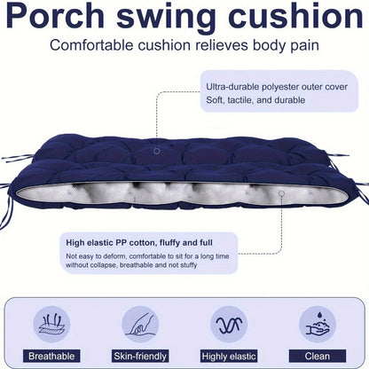 5-Inch Outdoor Swing Cushion with Waterproof Protection and Memory Foam for Patio detail image - detail view 9