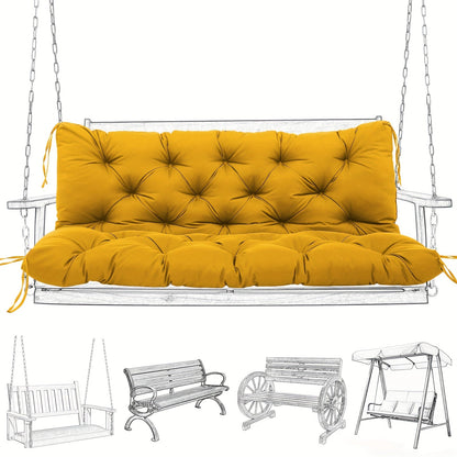 Outdoor Swing Cushion shown in the Yellow, 60 x 40 x 5 inches option
