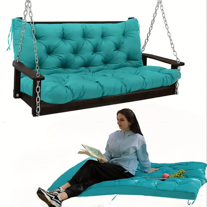 Outdoor Swing Cushions shown in the Lake Blue(5 Inch Thick) option