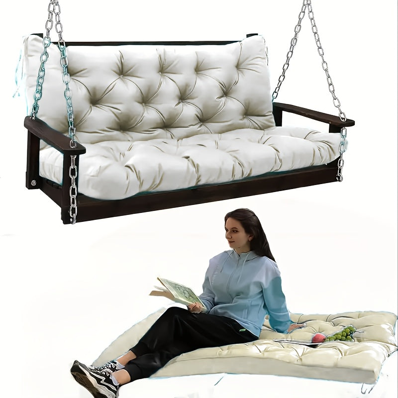 Outdoor Swing Cushions shown in the Off White(5 Inch Thick) option