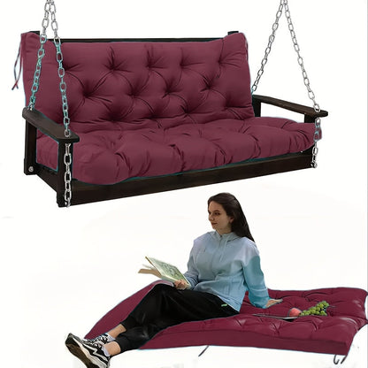 Outdoor Swing Cushions shown in the Wine Red(5 Inch Thick) option