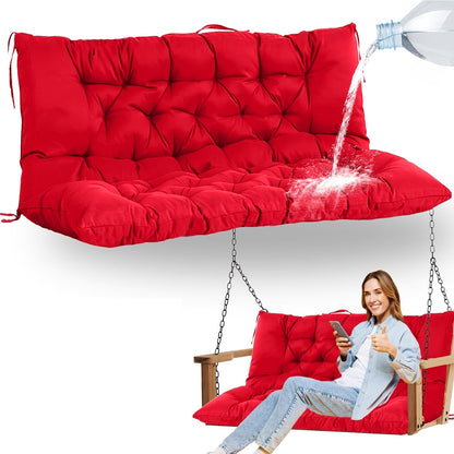Patio Cushion shown in the red(New 5in thick) option