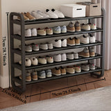 Black 5-layer shoe rack can hold 18 pairs of shoes