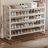 White 5-layer shoe rack can hold 18 pairs of shoes