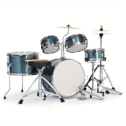 5-Piece Beginner Acoustic Drum Set with Stool, Pedal, Sticks and Wrench detail image - detail view 4
