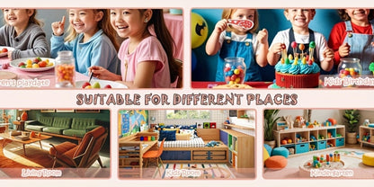 5-Piece Foldable Kids Table And Chair Set with Multiple Color Options for Kids' Room detail image - detail view 10