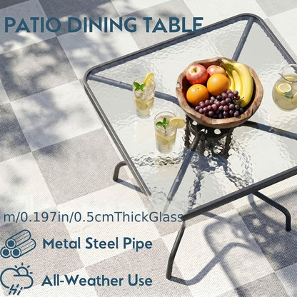 5-Piece Patio Dining Set with Stackable Design for Practical Everyday Home Use detail image - detail view 12