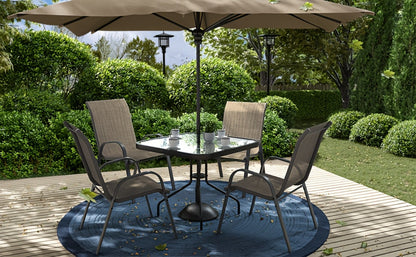 5-Piece Patio Dining Set with Stackable Design for Practical Everyday Home Use detail image - detail view 18