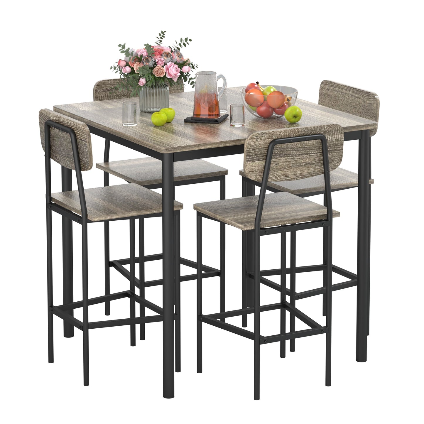 Dining Table Set shown in the Gray option