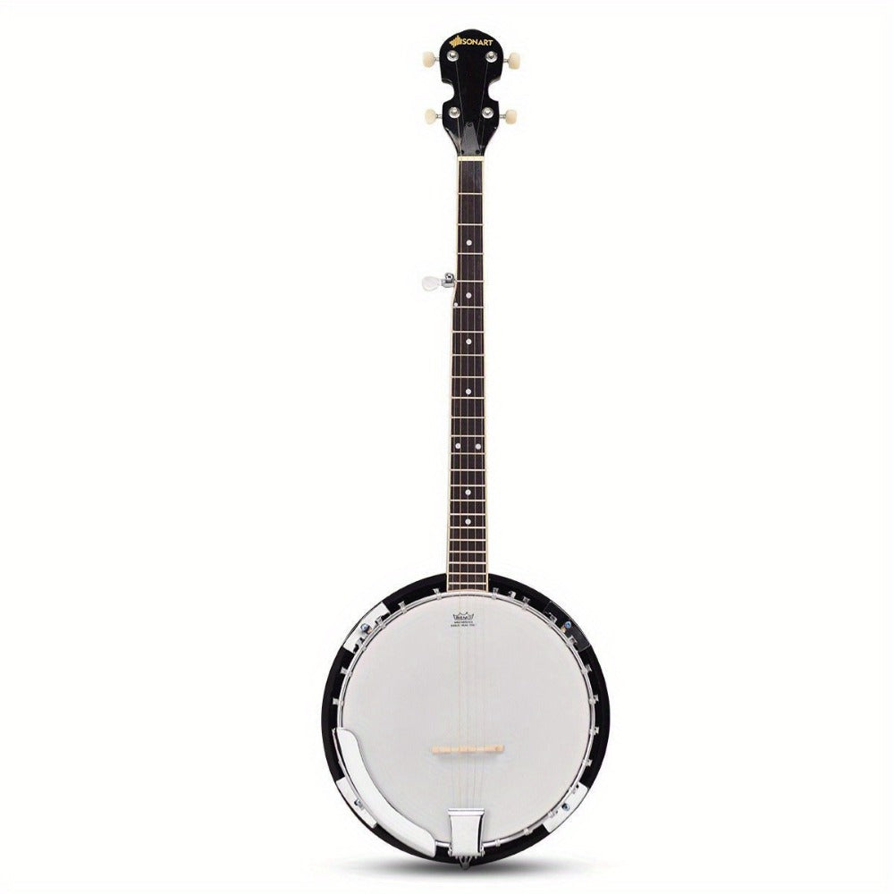 5-String Closed-Back Banjo, 24-Bracket Beginner Instrument with Case detail image - detail view 10