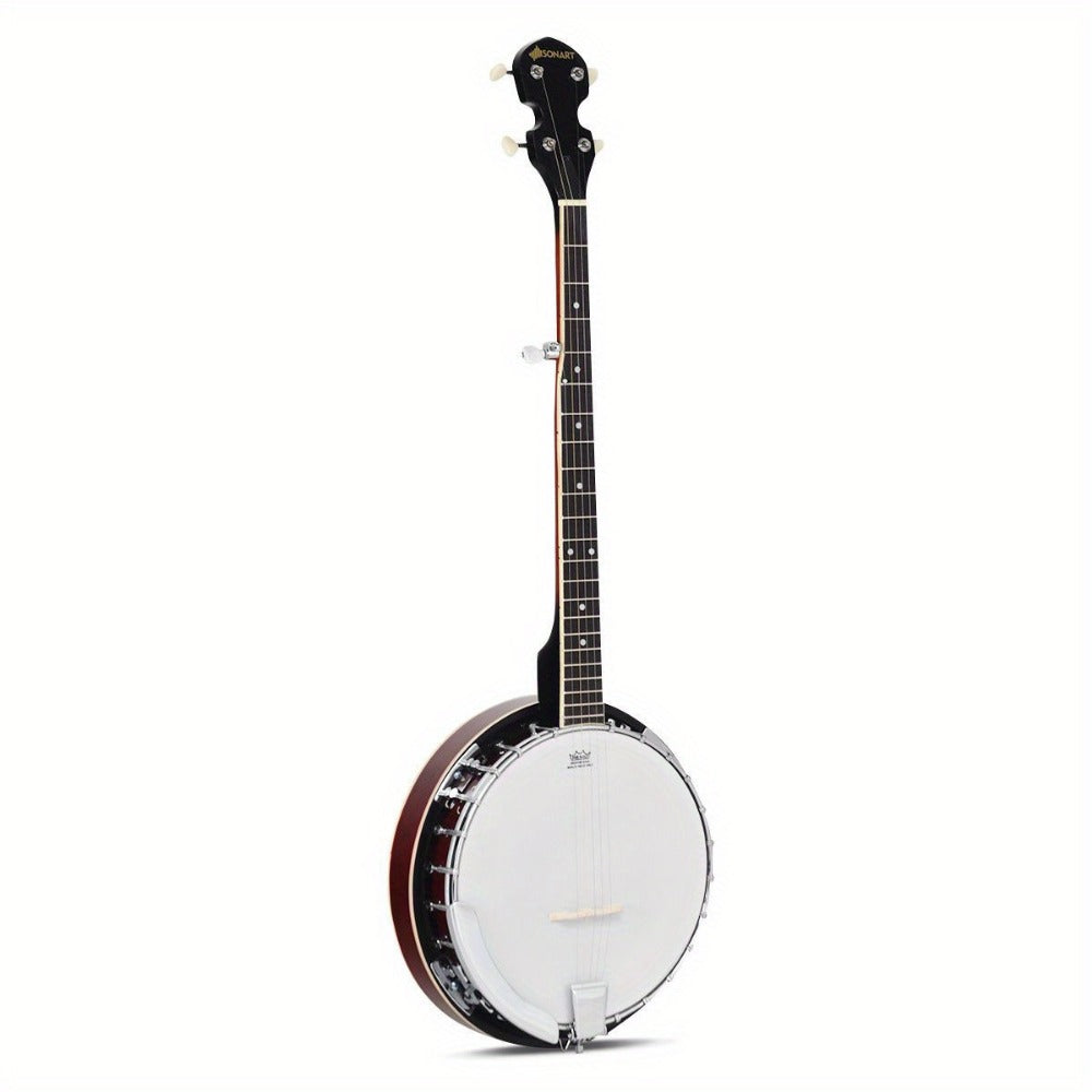 5-String Closed-Back Banjo, 24-Bracket Beginner Instrument with Case detail image - detail view 11