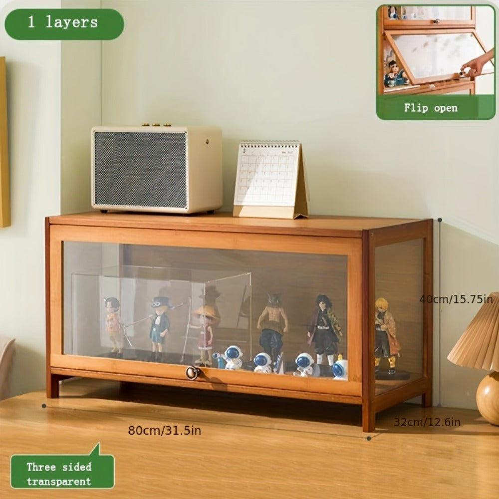 5-Tier Acrylic Display Cabinet with Crystal-Clear Finish for Living Room detail image - detail view 3