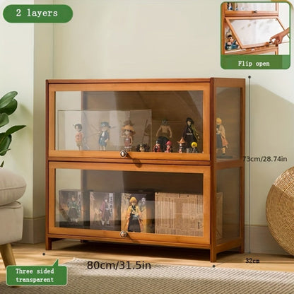 5-Tier Acrylic Display Cabinet with Crystal-Clear Finish for Living Room detail image - detail view 5
