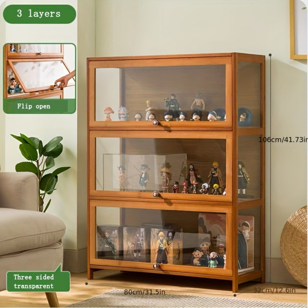 5-Tier Acrylic Display Cabinet with Crystal-Clear Finish for Living Room detail image - detail view 6