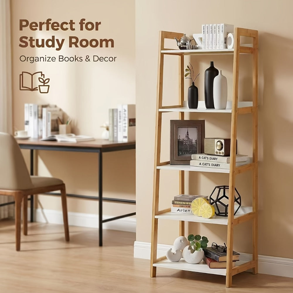 5-Tier Bookshelves And Bookcases with Open Shelves and Multiple Color Options detail image - detail view 3