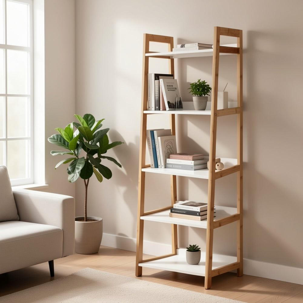 5-Tier Bookshelves And Bookcases with Open Shelves and Multiple Color Options detail image - detail view 8