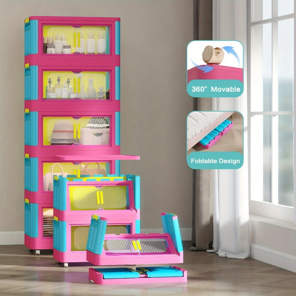 5-Tier Foldable Storage Organizer with Waterproof Protection and Stackable Design detail image - detail view 10