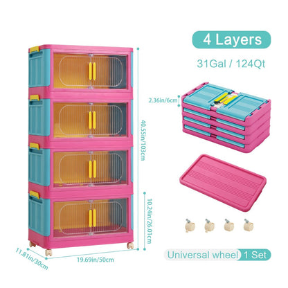 5-Tier Foldable Storage Organizer with Waterproof Protection and Stackable Design detail image - detail view 5