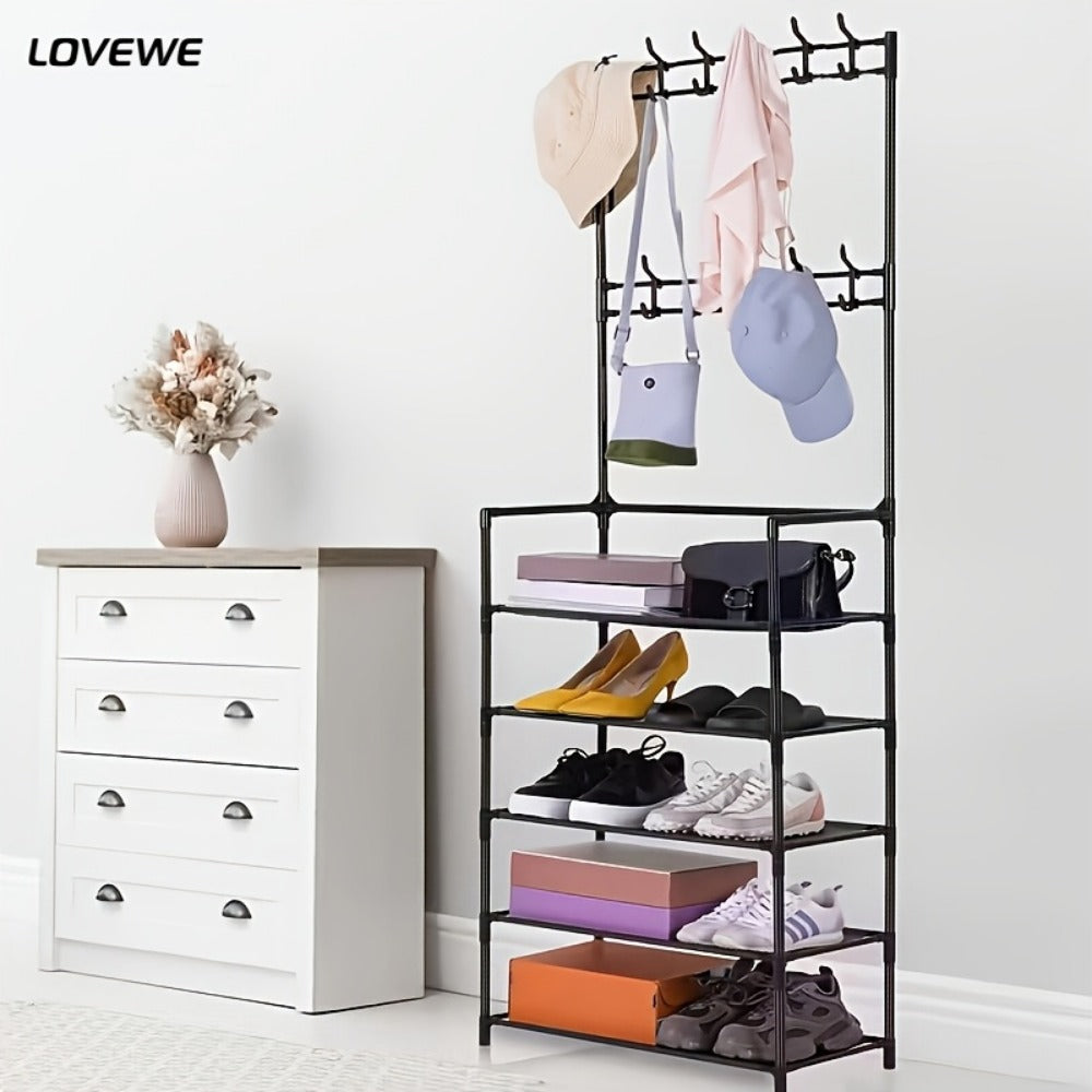 5-Tier Freestanding Coat Rack, Freestanding Garment Rack for Organized Everyday Storage detail image - detail view 10