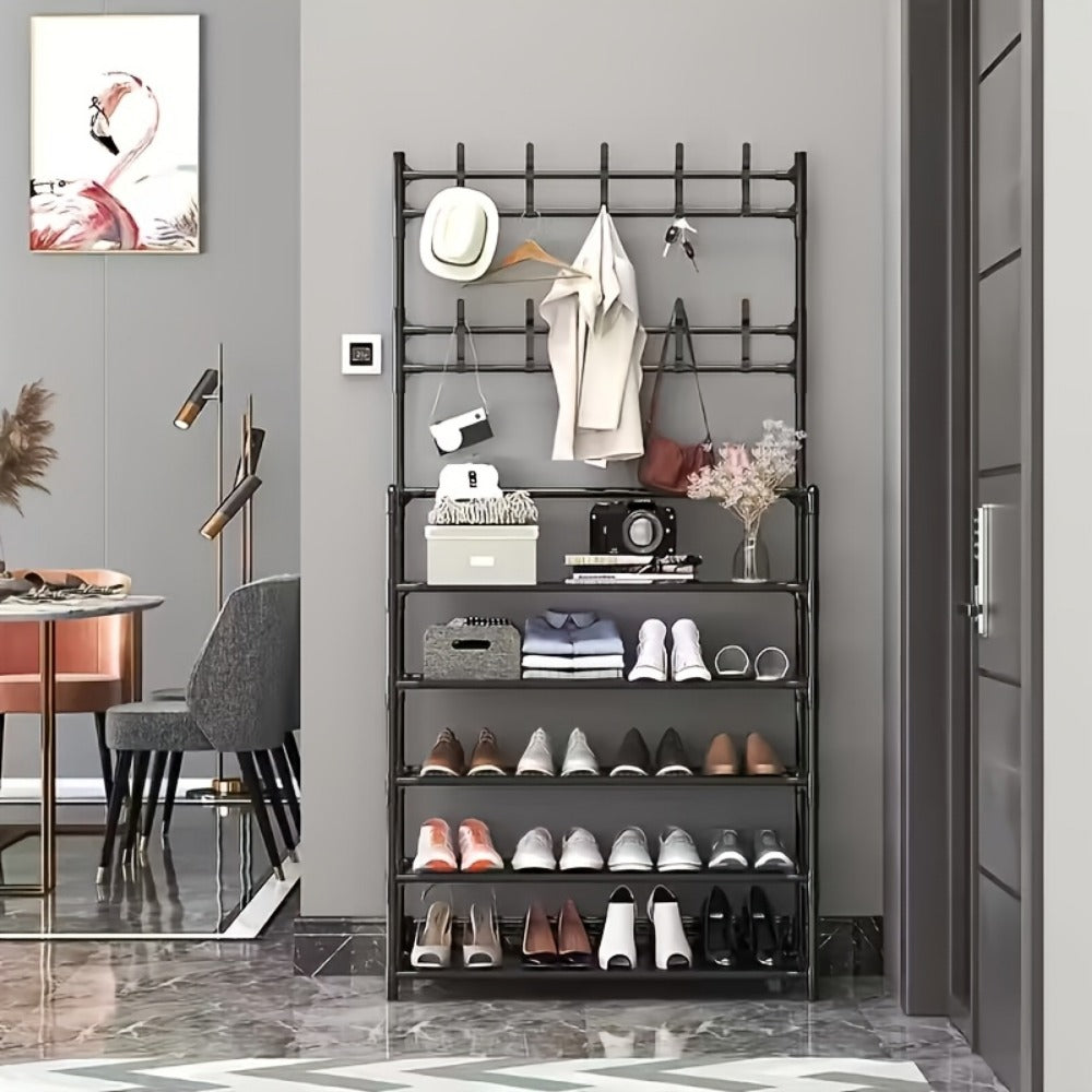 5-Tier Freestanding Coat Rack, Freestanding Garment Rack for Organized Everyday Storage detail image - detail view 5
