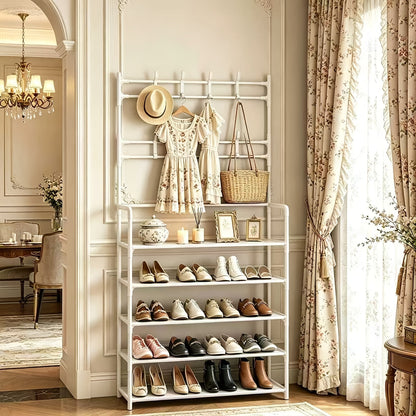 Shoe Rack shown in the Cloud Pearl White option