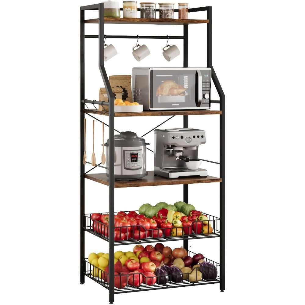 5-Tier Kitchen Storage And Bakers Racks for Organized Everyday Storage detail image