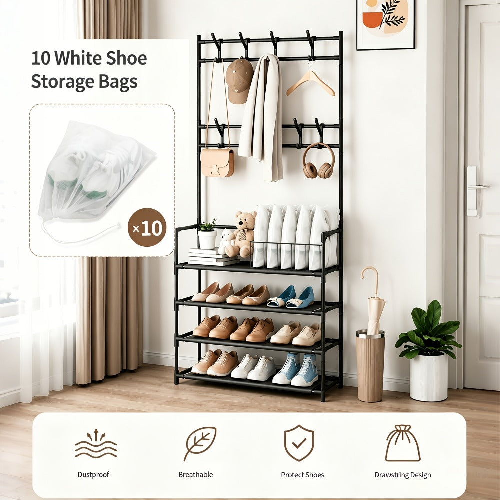 5-Tier Shoe Rack, Freestanding Shoe Storage Rack for Entryway detail image - detail view 6