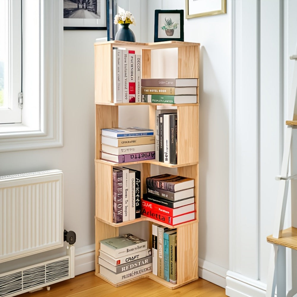 5-Tier Space-Saving Bookshelf, Home Library Organizer for Organized Everyday Storage detail image - detail view 5